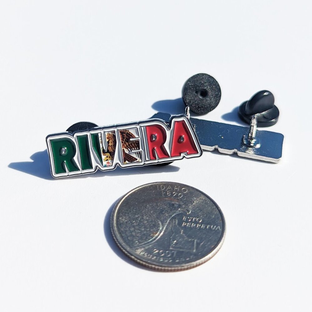 Pin Rivera Pin for Caps Clothing Enamel Badge Mexican Flag Pin Rivera Mex Flag